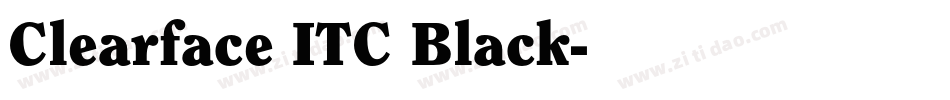 Clearface ITC Black字体转换